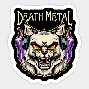 Death Metal Satanic Baphomet Cat Sticker